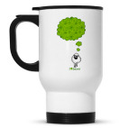 Кружка-термос белая Овечка, мечтающая об Ирландии