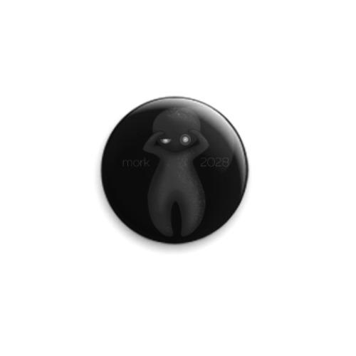 Значок 25мм с принтом Что?