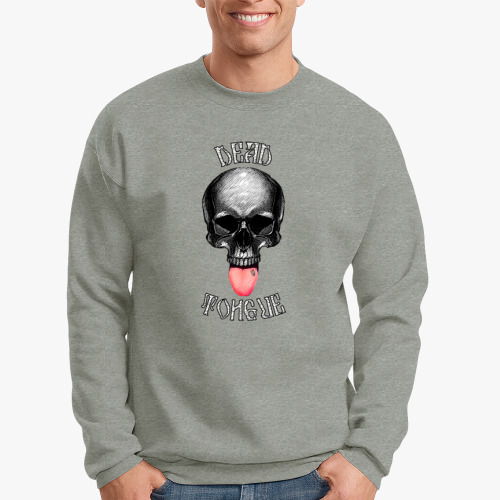 Свитшот с принтом Dead Tongue Мертвый Язык