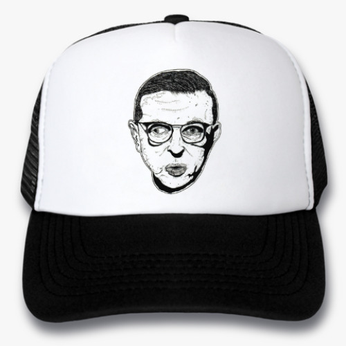 Кепка-тракер с принтом Жан-Поль Сартр