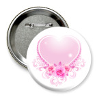 Большое сердечко с розами