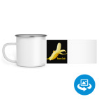 Кружка металлическая белая (круговая запечатка)