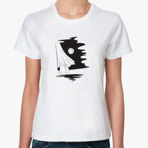 Классическая футболка с принтом Коты