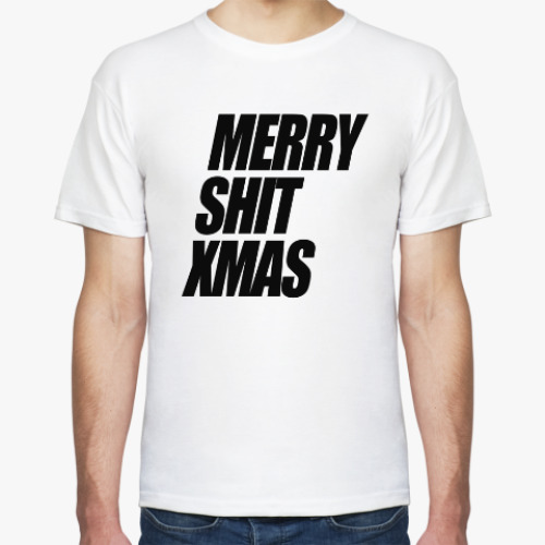 Футболка с принтом Merry Shit Xmas