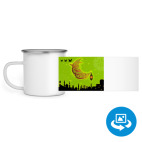 Кружка металлическая белая (круговая запечатка)