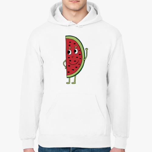 Толстовка худи с принтом Арбуз