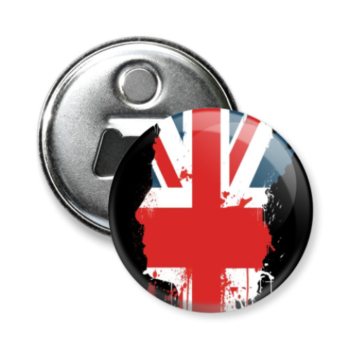 Магнит-открывашка с принтом England