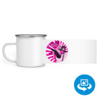 Кружка металлическая белая (круговая запечатка)