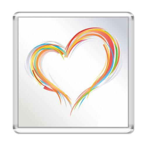 Магнит с принтом Сердце