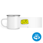 Кружка металлическая белая (круговая запечатка)